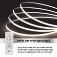 thumbnail image 5 of 16 ft. Plug-In/Hardwire Cuttable/Linkable Dimmable Integrated LED 3000K Indoor Seamless Tape Strip Light w/Remote, 5 of 5
