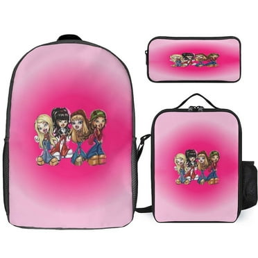 Brat-z Backpack for Unisex 3 Piece Backpack Set with Lunch Box & Pencil Case for Unisex