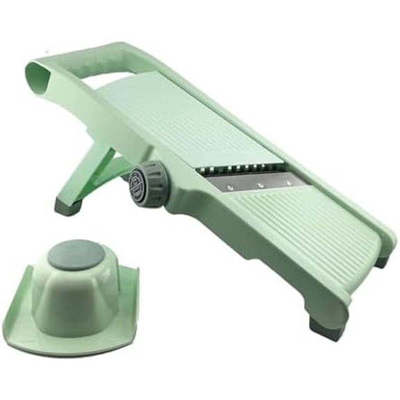 Adjustable Safe Mandoline Slicer: Stainless Steel Multifunction Vegetable & Fruit Cutter, Onion Potato Tomato Cabbage Apple Lemon Slicer, Multipurpose Veggie Slicer – Home Decor