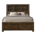 thumbnail image 3 of ACME Merrilee II Contemporary Solid Wood Queen Bed with Storage in Oak, 3 of 6