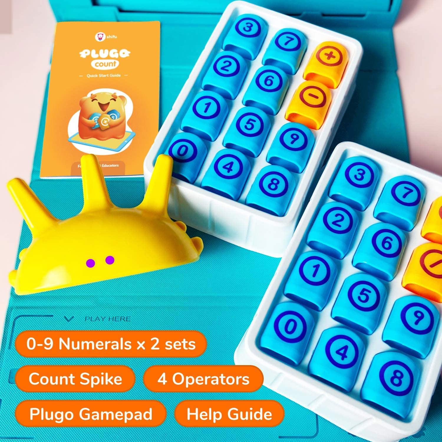 Math Games With Stories & Puzzles for 4 for sale online Plugo Count by Playshifu 