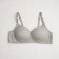 thumbnail image 2 of Penkiiy Women Bras Women Solid Underwired Sexy Lace Back Double Breasted Lingerie Gray Bras, 2 of 6