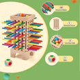 thumbnail image 4 of Wooden Toys Board Game, 42 Colorful Sticks Dice Game Math Educational Toy, Family Fun Ball Drop Photo Color, 4 of 4