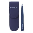thumbnail image 1 of Pinza para Cejas BeautéLux Punta Sesgada Acero Inoxidable Azul, 1 of 9