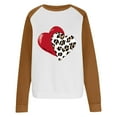 thumbnail image 6 of Juebong Women Plaid Love Heart Graphic Blouse Shirt Happy Valentine's Day Pullover Tops Long Sleeve Crewneck Sweatshirts, 6 of 7
