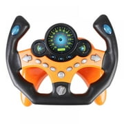 Prettyui Steering Wheel Toy Portable Driving Copilot Toy Educational Sounding Toy Gift Driving Wheel with Music for Kids