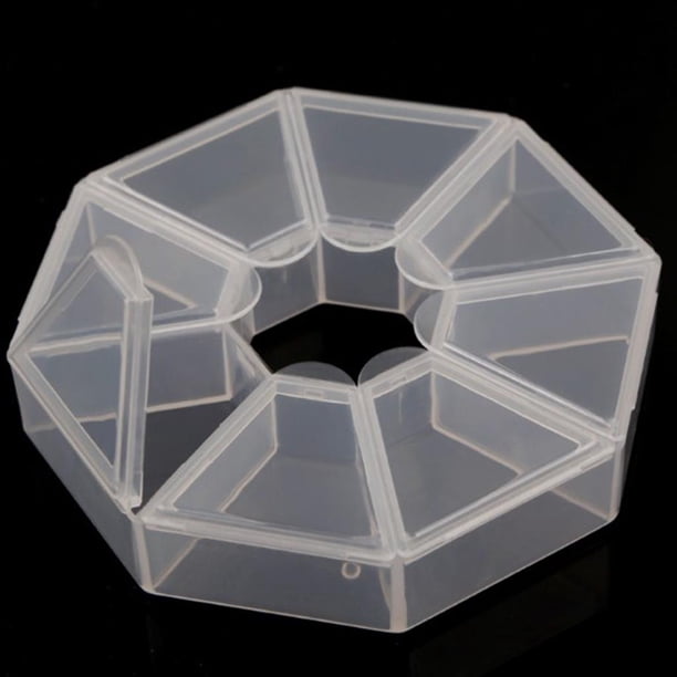 Caja de almacenamiento de plástico para puntas de uñas, arte, pestañas postizas, organización