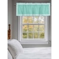 thumbnail image 3 of Valances for Windows Bluish Green Abstract Art Rod Pocket Cafe Window Treatments Valance Curtains for Kitchen Bathroom Laundry Basement Windows 60"x14", 3 of 9