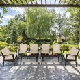 thumbnail image 1 of Costway 8PCS Patio Rotin Osier Meubles Ensemble Coussiné Canapé Canapé Table Basse Brun, 1 of 10