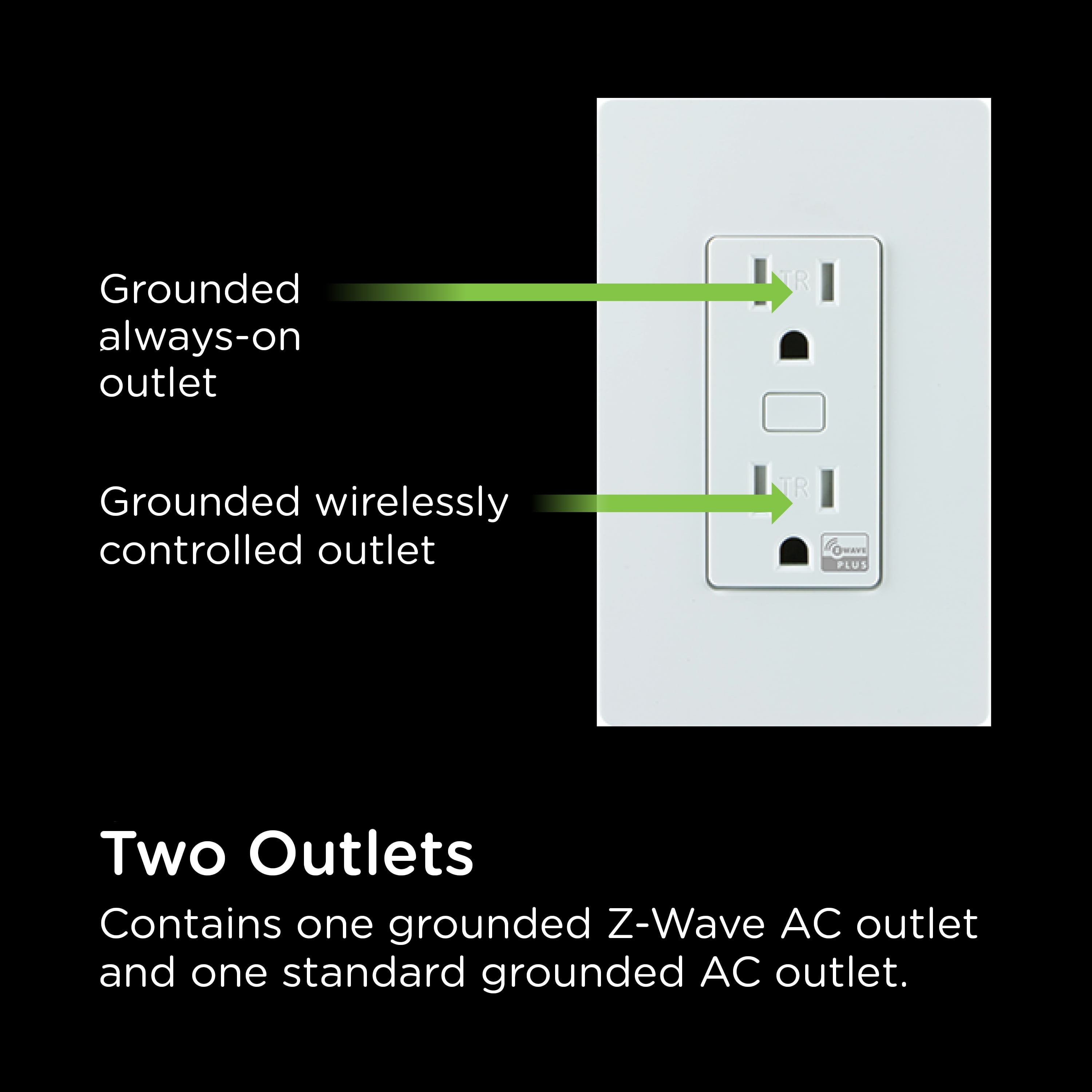 【み】BrightWin Enbrighten Z-Wave Smart Tamper-Resistant Outlet, Z-Wave Hub