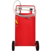 BENTISM Fuel Caddy Fuel Storage Tank 30 Gallon 2 Wheels with Manuel Pump, Red