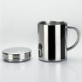 thumbnail image 2 of 420ML 304 Stainless Steel Coffee Mug Double Insulation Drinking Cup Tea Cup with Lid - Caliber 8.1cm, 2 of 7