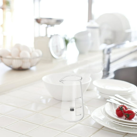 Masteelf Transparent Glass Measuring Cup for Cream with Small Capacity Ideal for Personal Use and Easy