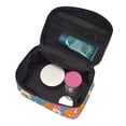 thumbnail image 5 of Handbag Travel Bag Cosmetic Bag 9×6.3×6.7in Multi-Function Bag Large Capacity For Camping Travel Family Travel Retro Groovy Flowers Pattern (5), 5 of 6