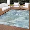 thumbnail image 3 of Addison Rugs Chantille Indoor/Outdoor Transitional Abstract Teal Machine Washable Rectangle Rug, 5' x 7'6", 3 of 8