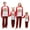 Red Kids, variant on Christmas Family Pajamas Matching Set, Long Sleeve Letters Print T-shirt with Plaid Pants Sleepwear Loungewear