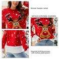 thumbnail image 2 of Suéter navideño Nikou para mujer Cuello Redondo Manga Larga Color Block A1073 L, 2 of 8