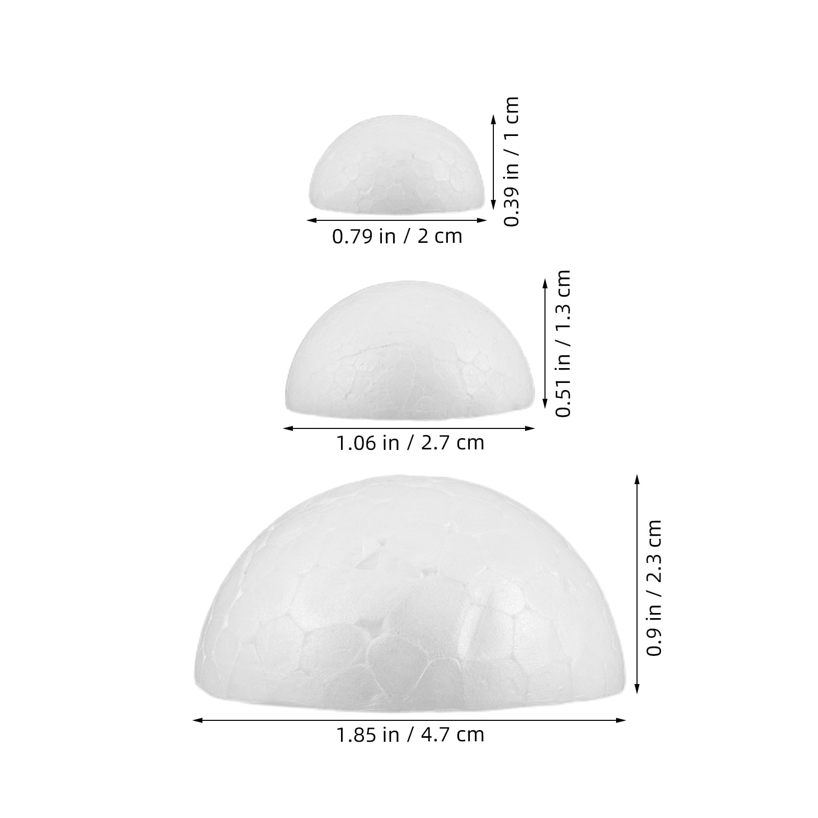 Raindrops 300 Pieces Hemispherical Polystyrene Foam for Crafts, Holiday Decorations, and Projects
