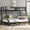 Black, variant on Harper & Bright Designs Metal Bunk Bed Twin XL over Queen with Guardrail for Boys and Girls, Black