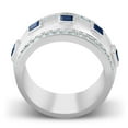 thumbnail image 3 of Pompeii 2 1/4 Ct Princess Cut Blue Sapphire & Diamond Wedding Ring 10k White Gold, 3 of 3