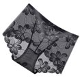 thumbnail image 4 of Bragas de encaje Mujeres Sexy Calzoncillos sin costuras huecos Cintura media Levantamiento de cadera Ropa interior transpirable, Negro, L Eigraketly AP001201-10B, 4 of 7