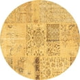 thumbnail image 1 of Ahgly Company Indoor Round Patchwork Brown Transitional Area Rugs, 8' Round, 1 of 4