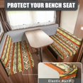 thumbnail image 2 of Uorisanigo Stretch RV Dinette Cushions Covers, Camper Cushion Covers Dinette Booth Seats Washable Cushion Slipcovers with Elastic Bottom Accessories for Pets,Yellow Aztec Geometric Printed, 2 of 7