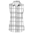 thumbnail image 6 of Blouse for Women Lapel V Neck Sleeveless Classic Loose Fit Plaid Checkered Print Soft Breathable Summer Office Button Down Top, 6 of 6