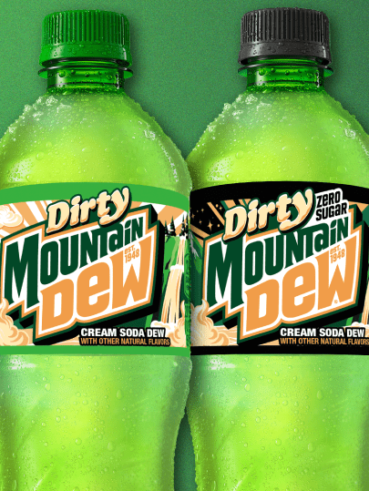 Mountain Dew Dirty Cream Soda, 20 Oz Bottle -24-pack