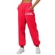 thumbnail image 1 of Pantalones de chándal de otoño-invierno para mujer: estampado con letras, cintura elástica, pierna ancha, material de poliéster, tallas S-XXL, 1 of 2