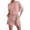 Pink, variant on Short Sets for Women Eyelet Short Sleeve Crewneck Crop T Shirt and Shorts 2 Piece Matching Set Womens Lounge Set