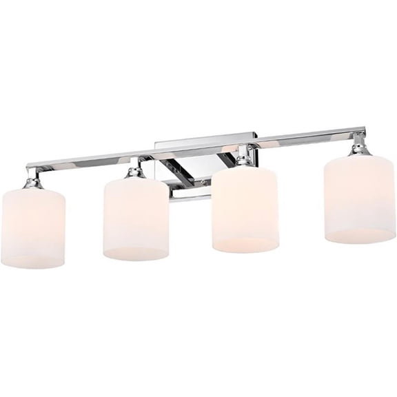 CHLOE Jane Contemporary 4 Light Chrome Bath Vanity Fixture 29" Width