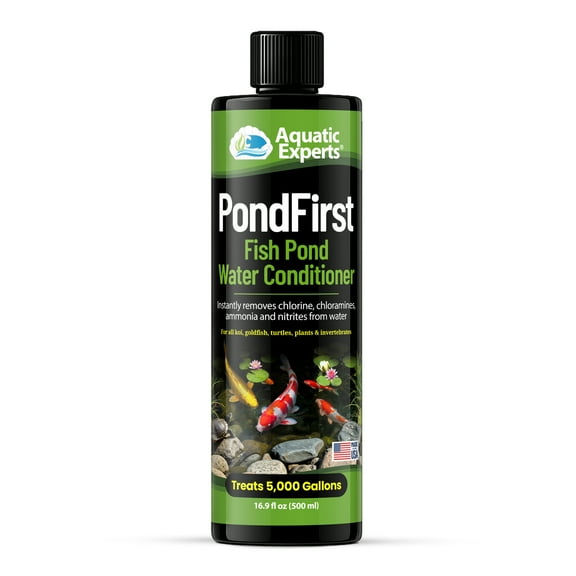 Aquatic Experts - PondFirst Ammonia Chlorine Remover Tap Safe Water Conditioner for Fish Ponds, 500 ml, Treats 5,000 Gal
