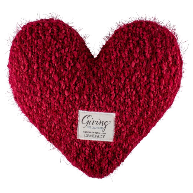 Cojín decorativo DEMDACO Giving Heart Cranberry Red