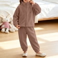 thumbnail image 7 of Bxsruta Kids Tracksuit Set Zip Up Jacket Jogger Pants 2 Piece Casual Outfit for Girls, 7 of 7