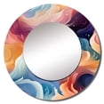 thumbnail image 2 of Designart "Celestial Dreamscape: Blue & Purple" Paisley Round Mirror Wall Decor Glam - Large Purple Round Bathroom Mirror - Round Mirror - 23" x 23", 2 of 6