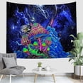 thumbnail image 2 of Tapiz de pared con nebulosa galáctica, 180 x 230 cm, arte abstracto, psicodélico, hippie, tapiz decorativo de pared con planetas, hongos y patrones de relámpagos, 2 of 5