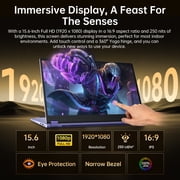 15.6 Touchscreen Laptop FHD Display,Intel Core i3 Processor,16GB RAM 512GB SSD ,Windows 11 Pro MS Office 2024,360° Foldable 2 in 1 Laptop Computer,purple