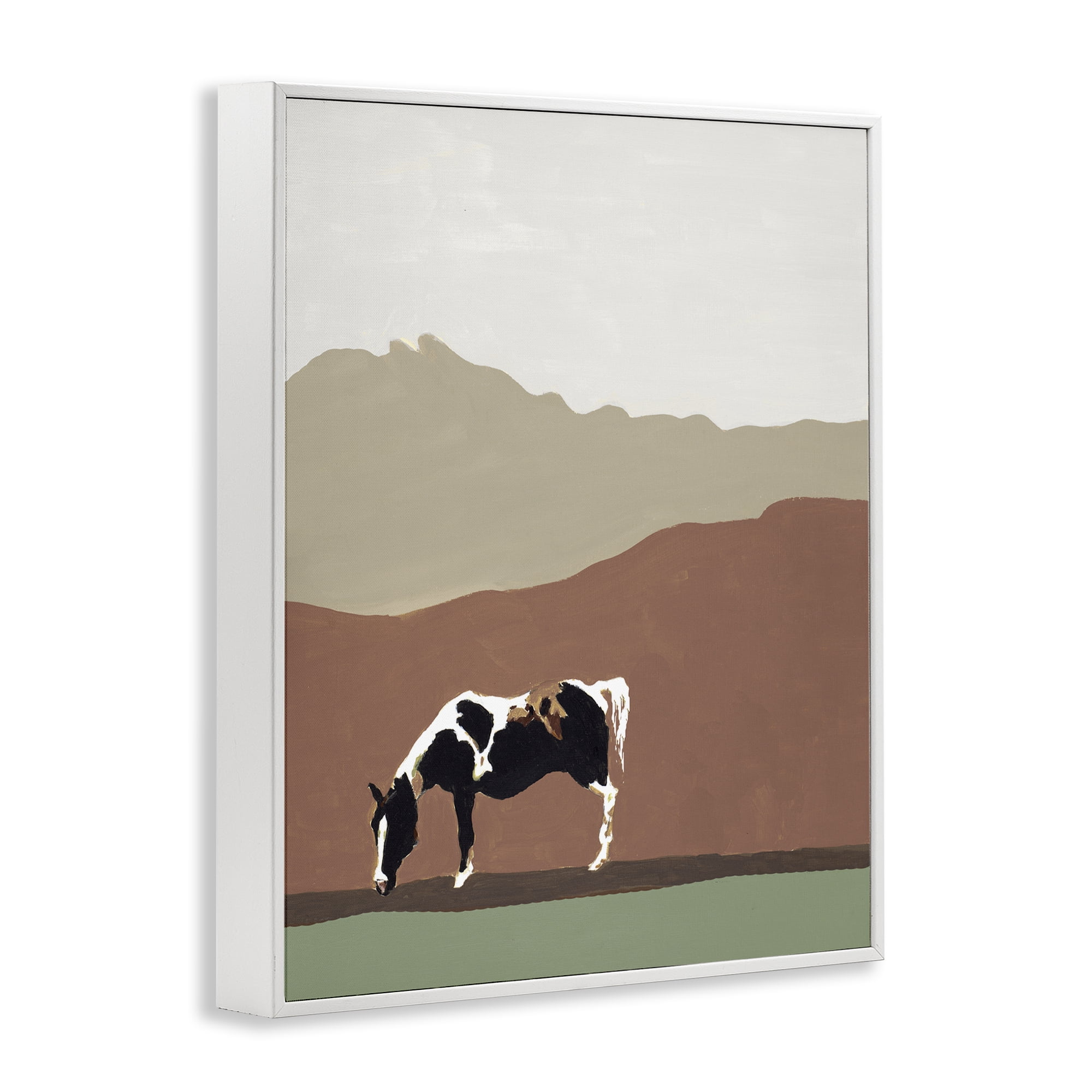 Stupell Industries Modern Mountains Horse White Framed Giclee Art, design by Patricia Pinto