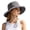 Grey, variant on Women's Leopard Print Bucket Hat, Frayed Wide Brim Sun Hat, Adjustable Chin Strap Cap for Vacation, Hiking, Beach & Outdoor Activities White One Size