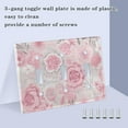 thumbnail image 4 of 3 Gang Switch Covers Peony Flowers Pink Light Wall Plate Home Faceplate Switch Plates 6.37”x4.48”, 4 of 8