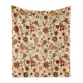 thumbnail image 1 of Paisley Soft Flannel Fleece Throw Blanket, Floral Design with Spring Motifs and Paisley Elements Oriental in Design, Cozy Plush for Indoor and Outdoor Use, 60" x 80", Multicolor, by Ambesonne, 1 of 6