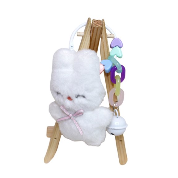 Cartoon Doll Keyring Backpack Plush Keychain Pendant Lovely Bunnys Keyrings Ornament Stylish Decorations for Bag