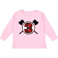 thumbnail image 3 of Inktastic 3rd Birthday Buffalo Plaid Lumberjack Boys Long Sleeve Toddler T-Shirt, 3 of 5