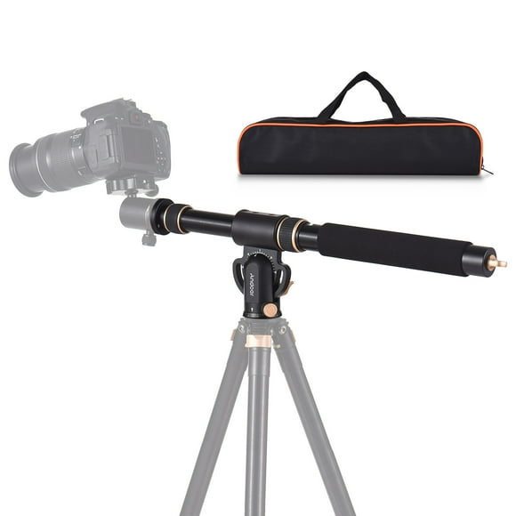 Andoer Universal Tripod Extension Arm Aluminum Alloy Detachable Extender Horizontal Centre Column for Tripod 48-106cm Retractable Tripod Boom Arm with 360° Rotatable Base 5kg Load Capacity for