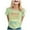 A-Green145, variant on Womens T-Shirts Colorful Letter Pattern Short Sleeve Crew Neck Tee Shirts Spring Daily Lightweight Stylish Tops