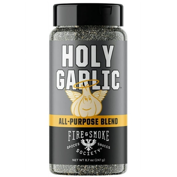 Pack Of 2 Fire & Smoke Society Holy Garlic All Purpose Seasoning, 8.7 oz Mixed Spices & Seasonings