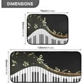 thumbnail image 3 of Piano Notes Anti Fatigue Mats for Kitchen Floor, Set of 2 Non Skid Washable Waterproof Anti Kitchen Floor Mats for Kitchen Office Laundry Room Bathroom (19"x27"+19"x47"), 3 of 7