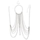 thumbnail image 5 of Cadena para el cuerpo Collar de borlas de plata en capas Joyería de moda Sujetador de cintura para el vientre Bikini caliente Arnés de playa Regalo del festival de aniversario para mujeres D, 5 of 5