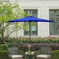 thumbnail image 3 of BAYSHORE 9 Ft Half Umbrella with Resin Concrete Base Included for Oudoor Patio, Royal Blue, 3 of 8